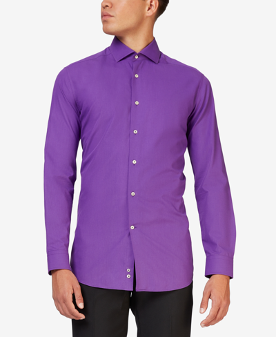 Shop Opposuits Men's Solid Color Shirt In Purple