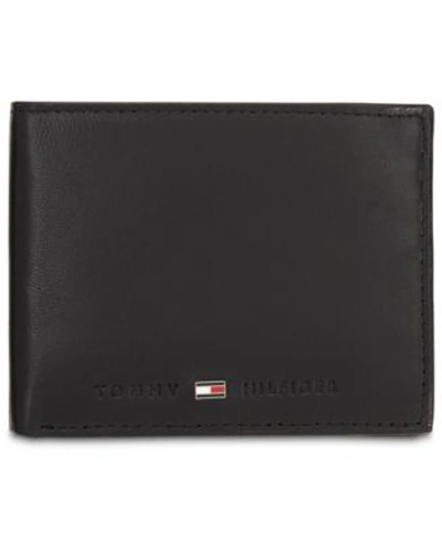 Shop Tommy Hilfiger Mens Wallet Collection In Black