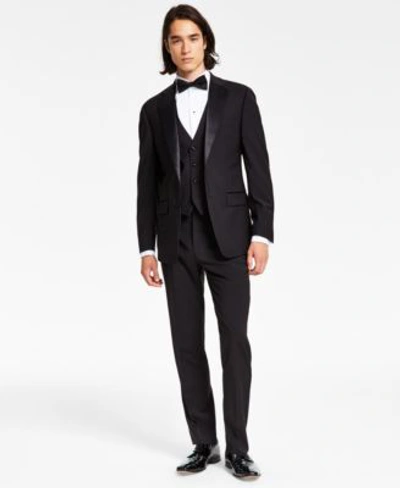 Shop Calvin Klein Mens X Fit Slim Fit Infinite Stretch Black Tuxedo Suit Separates