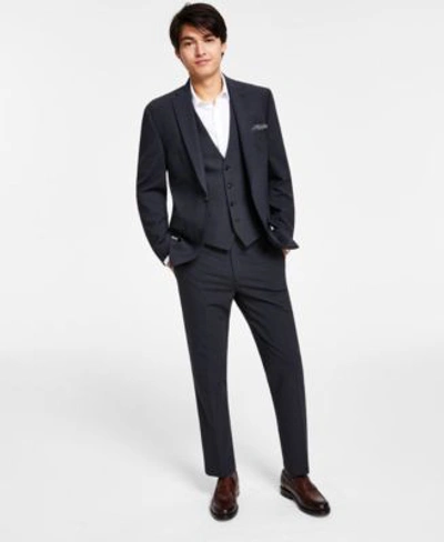 Shop Bar Iii Mens Slim Fit Solid Wool Suit Separates Created For Macys In Black