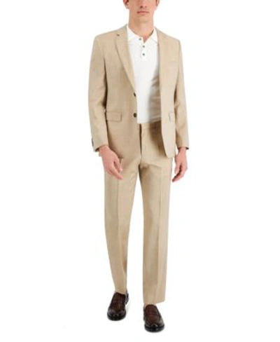 Shop Hugo Boss Mens Modern Fit Solid Suit Separates In Light Tan