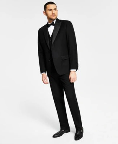 Shop Alfani Mens Classic Fit Stretch Black Tuxedo Separates Created For Macys