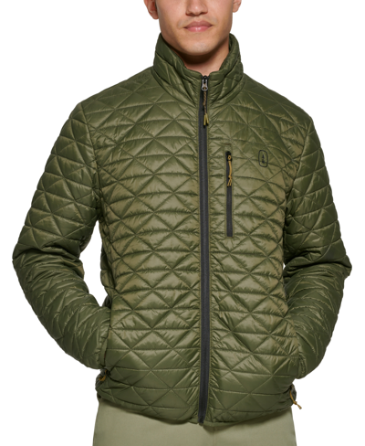 Shop Bass Outdoor Men's Delta Diamond Quilted Packable Puffer Jacket In Military Olive