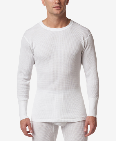Shop Stanfield's Men's Essentials Waffle Knit Thermal Long Sleeve Undershirt In White