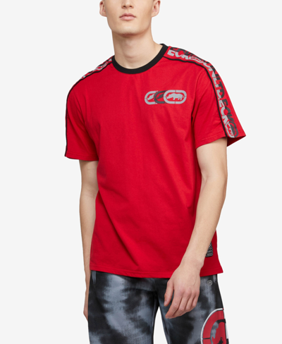 Shop Ecko Unltd Men's Short Sleeves Tripiped T-shirt In Red