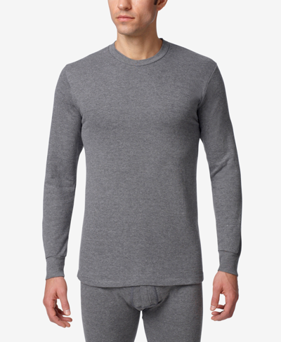 Shop Stanfield's Men's Essentials Two Layer Long Sleeve Undershirt In Charcoal Mix