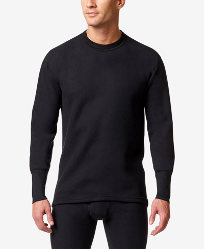 Shop Stanfield's Men's Micro Fleece Long Sleeve Thermal Undershirt In Black