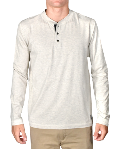 Shop Vintage Men's Stretch Jersey 3-button Henley In Oatmeal Heather