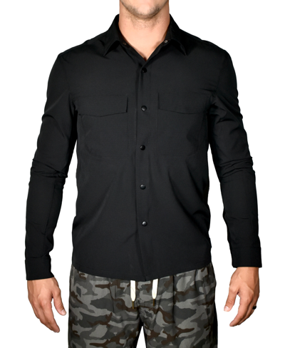 Shop Vintage Men's Lightweight Metal Vent Performance Shirt Jacket In Black