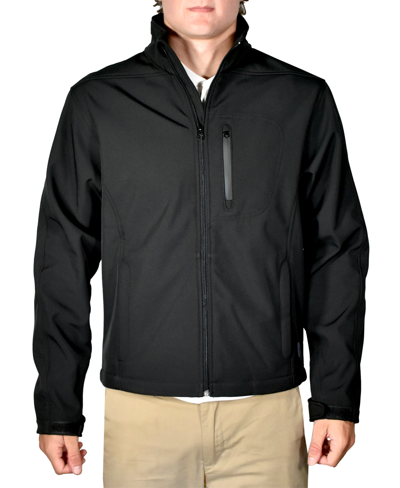 Shop Vintage Men's Performance Bonded Full-zip Stand-collar Jacket In Black