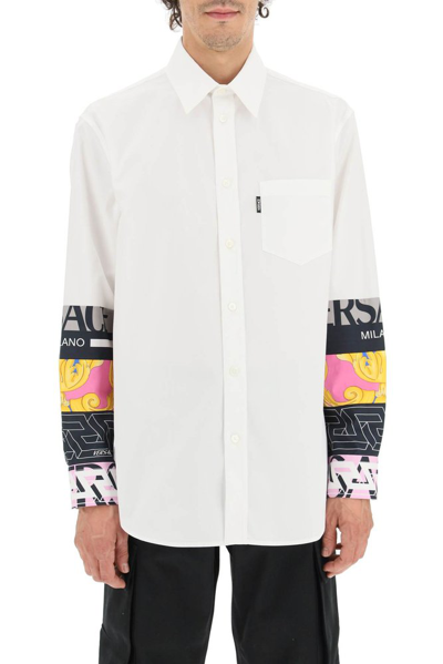 Shop Versace Patchwork Graphic In White