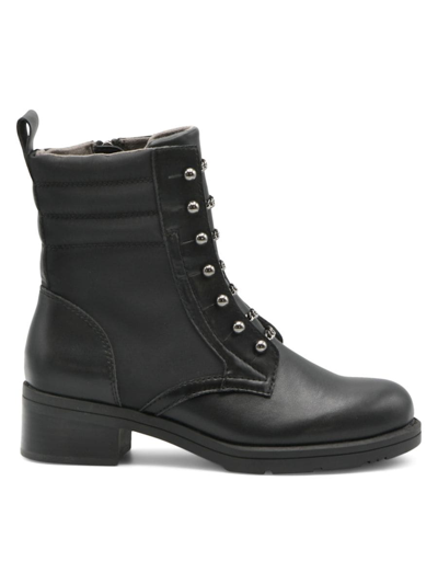 Shop Adrienne Vittadini Women's Davide Zip Combat Boots In Black