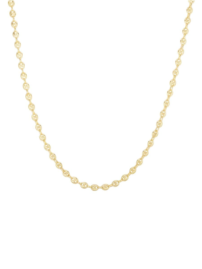 Shop Saks Fifth Avenue Women's 14k Yellow Gold Puffed Mariner Chain Necklace