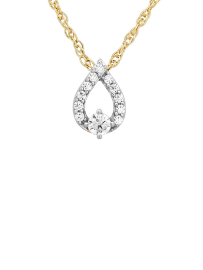 Shop Verifine Women's Demi Fine Naomi 18k Goldplated Sterling Silver & 0.15 Tcw Diamond Pendant Necklace