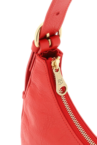 Shop Il Bisonte Vacchetta Leather Shoulder Bag In Red