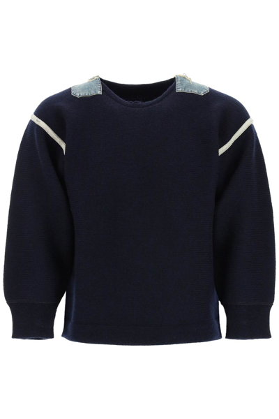 Shop Maison Margiela Wool Sweater In Blue