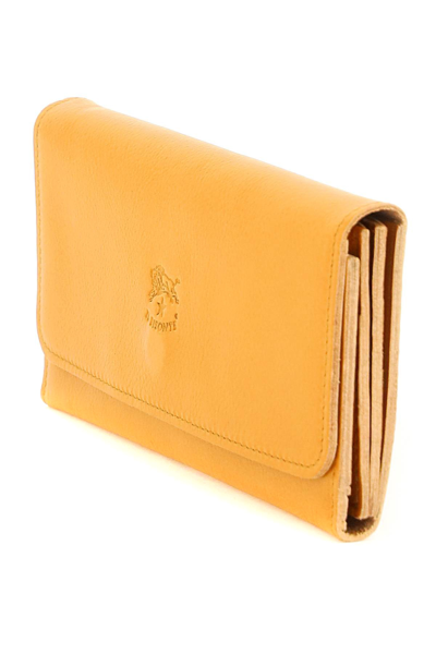 Shop Il Bisonte Leather Wallet In Orange