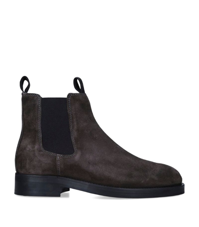 Shop Belstaff Leather Longton Boots In Grey