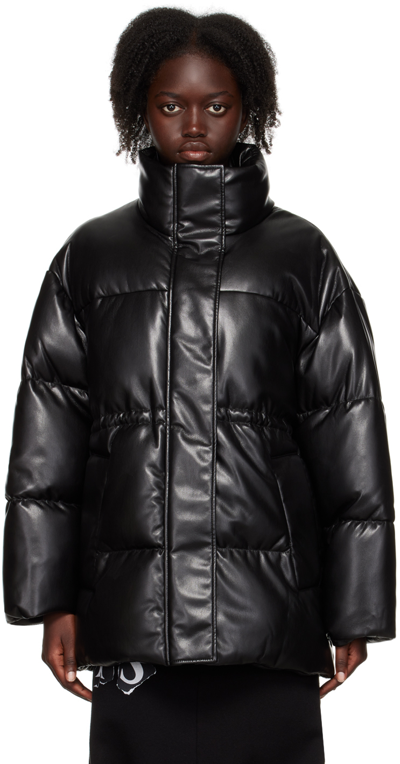 Shop Stand Studio Black Milani Faux-leather Coat In 89900 Black/black