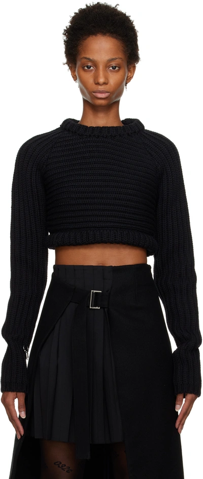 Shop 032c Black Pierced Sweater
