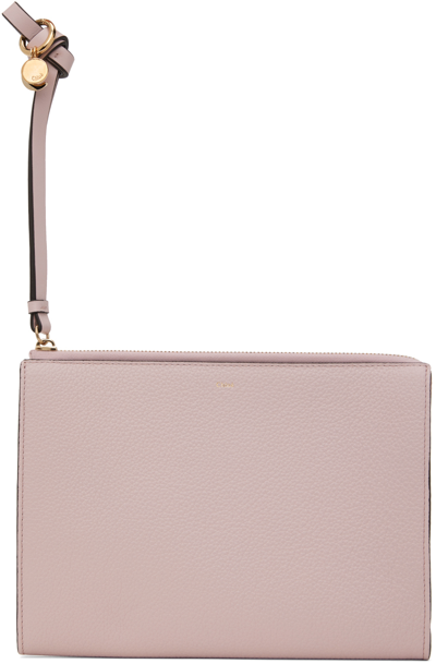 Shop Chloé Purple Alphabet Pouch In 521 Misty Lavender