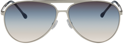 Isabel Marant Aviator Acetate Sunglasses In 0doh Palladium Blue
