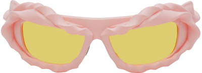 Shop Ottolinger Pink Twisted Sunglasses