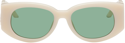 Shop Casablanca Off-white Memphis Sunglasses In Cream/yellow Gold/so
