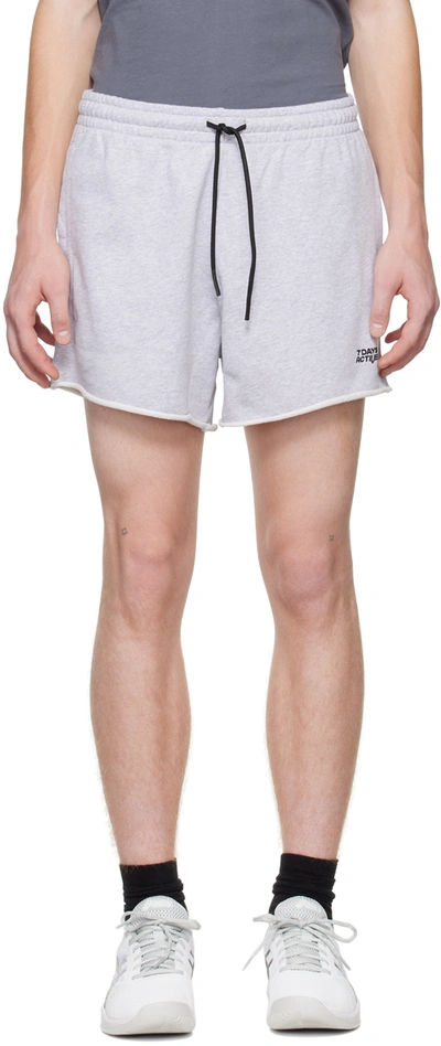 Shop 7 Days Active Gray Basket Shorts In Heather Grey