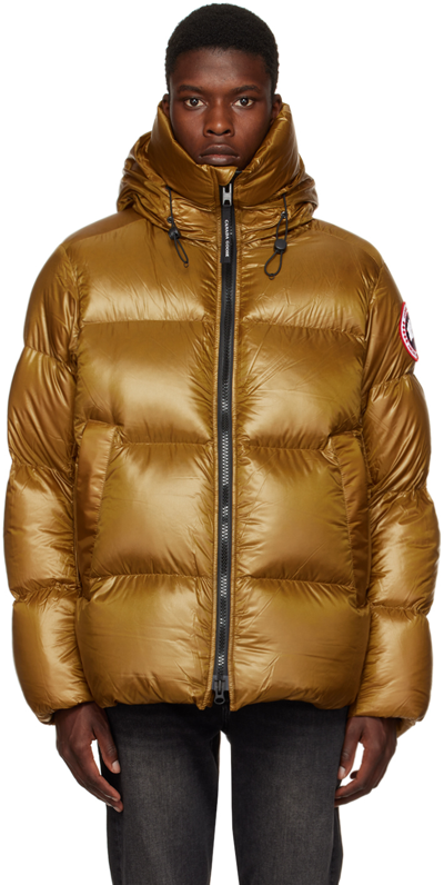 Shop Canada Goose Gold Crofton Packable Down Jacket In Klondike Gold