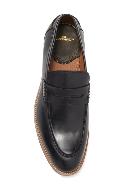 Winthrop Hamilton Leather Loafer In Black