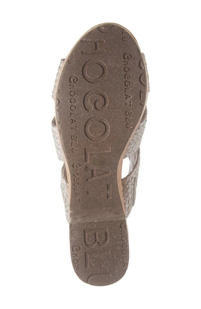 Shop Chocolat Blu Galya Platform Sandal In Light Grey Raffia