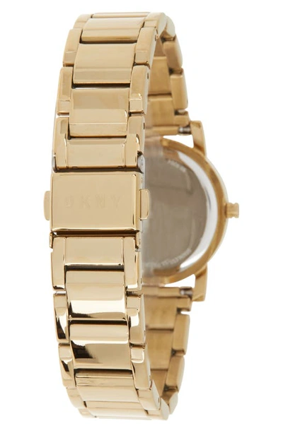 Shop Dkny Soho Crystal Pavé Bracelet Watch, 29mm In Gold
