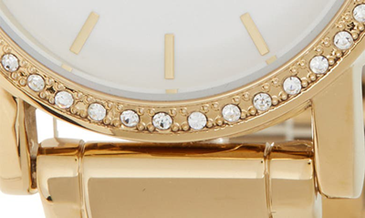 Shop Dkny Soho Crystal Pavé Bracelet Watch, 29mm In Gold