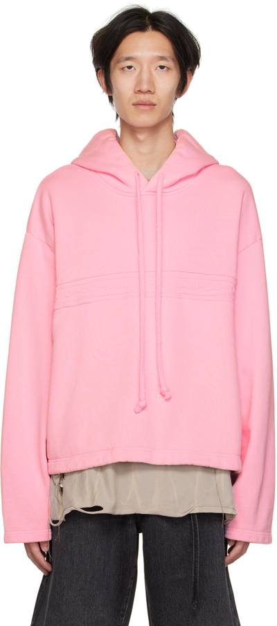 Shop Acne Studios Pink Farmy Hoodie In Ad1 Blush Pink