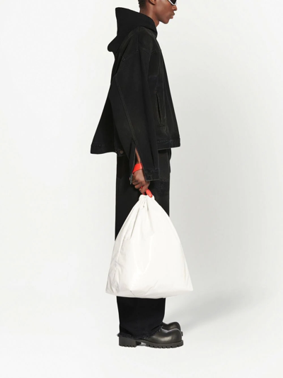 Balenciaga Matte-effect Denim Hoodie In Black
