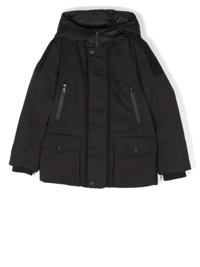 Shop Woolrich Expedition Hooded Jacket In Black