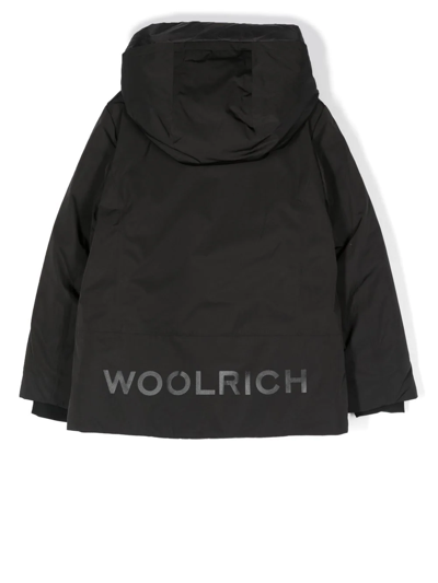 Shop Woolrich Expedition Hooded Jacket In Black