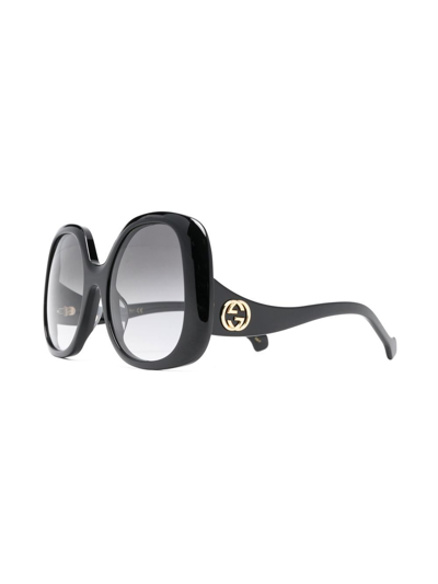 Shop Gucci Square-frame Sunglasses In Black