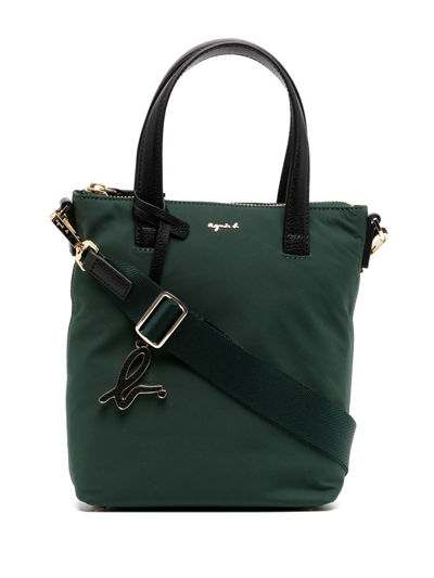 Shop Agnès B. Logo-lettering Crossbody Bag In Green