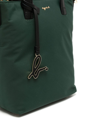 Shop Agnès B. Logo-lettering Crossbody Bag In Green