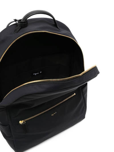 Shop Agnès B. Logo-plaque Backpack In Black