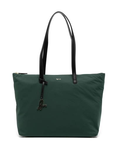 Shop Agnès B. Logo-lettering Shoulder Bag In Green