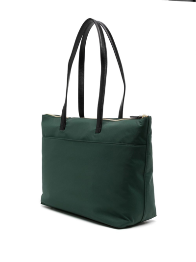 Shop Agnès B. Logo-lettering Shoulder Bag In Green