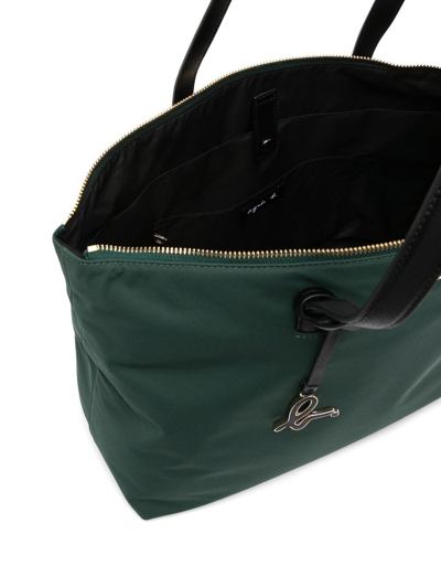 Shop Agnès B. Logo-lettering Shoulder Bag In Green