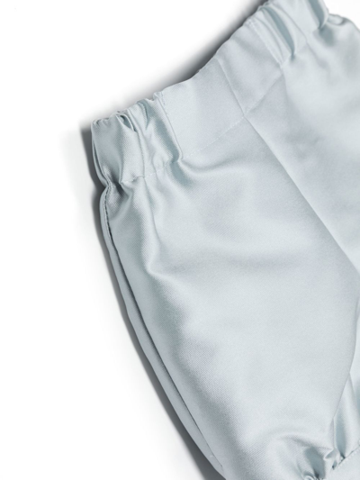 La Stupenderia Satin-finish Bloomer Trousers In White