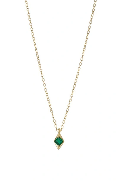 Shop Argento Vivo Sterling Silver Pyramid Pendant Necklace In Gold