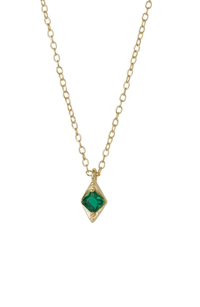 Shop Argento Vivo Sterling Silver Pyramid Pendant Necklace In Gold