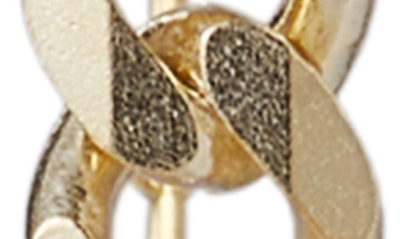 Shop Argento Vivo Sterling Silver Curb Chain Link Post Back Earrings In Gold