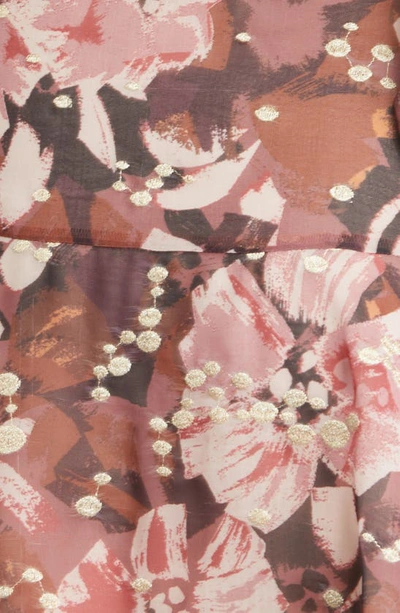 Shop Btfl-life Ischia Floral Print Wrap Minidress In Brown